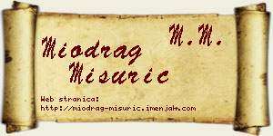 Miodrag Mišurić vizit kartica